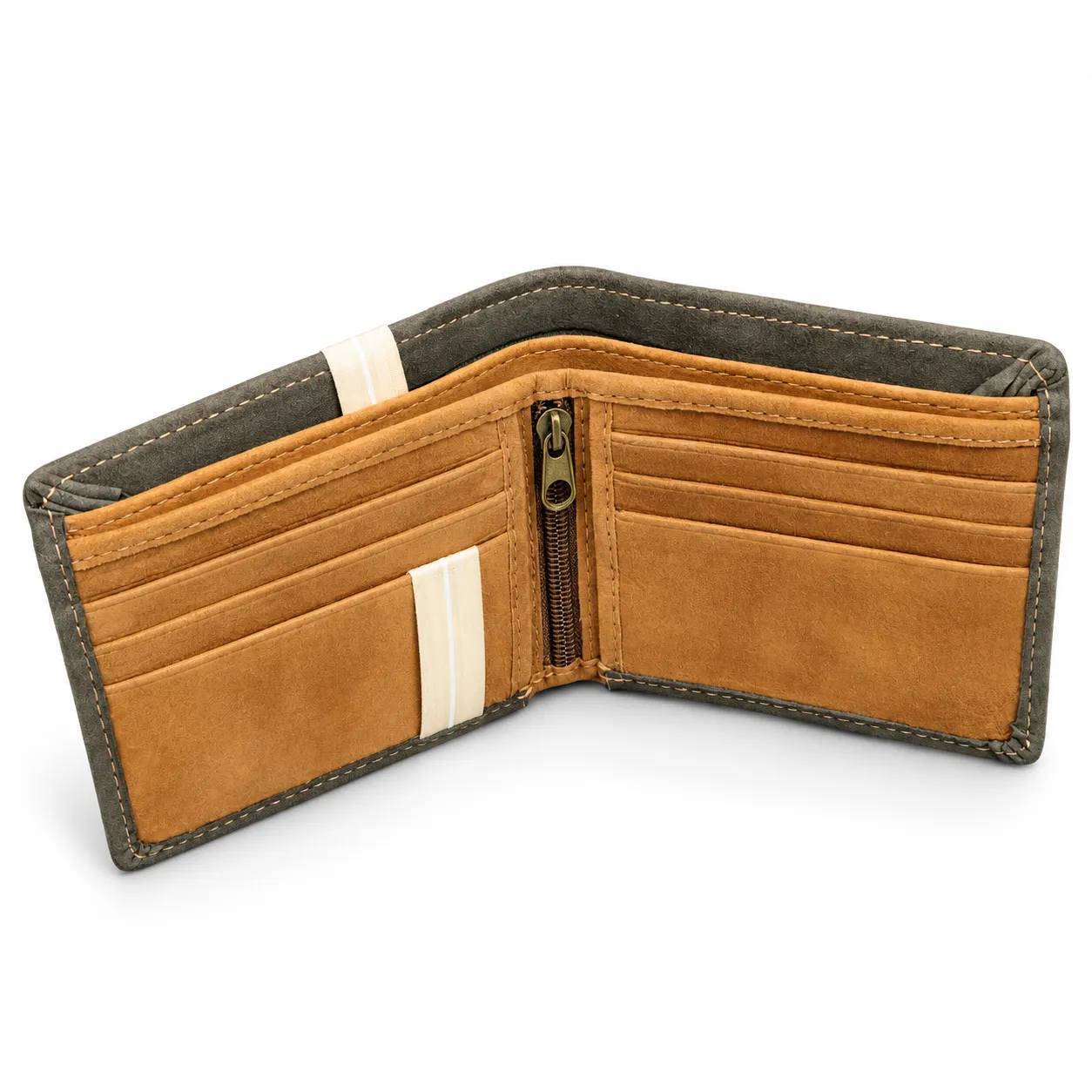 Brut Matte Suede Bi-Fold Wallet with Coin Pocket - view 2
